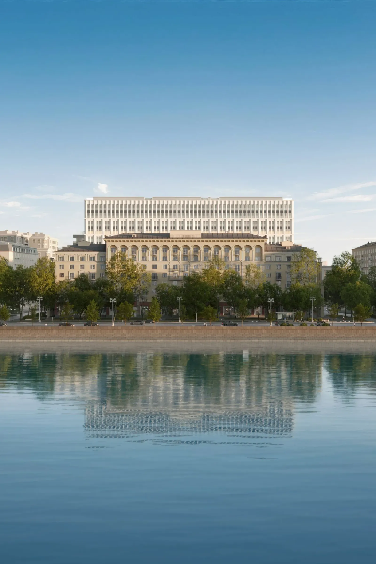 Высотный дом клубного квартала у Москвы реки, визуализация проекта